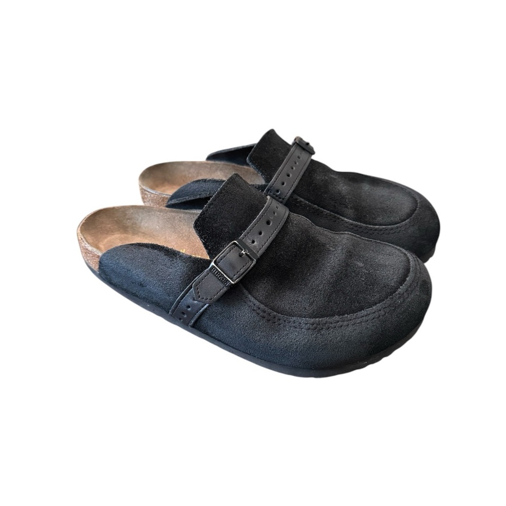 Birkenstock Black Suede Mules